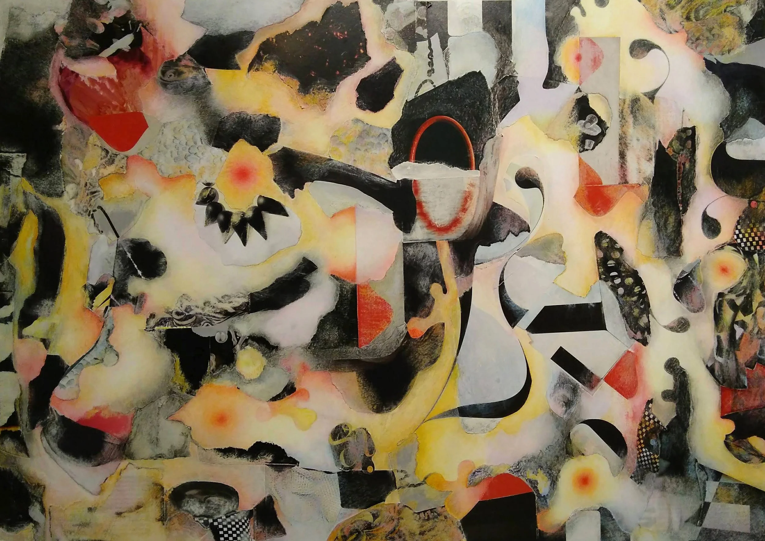 New alphabet
Collage with mixed media on Bristol
21" x 29"  (2019)