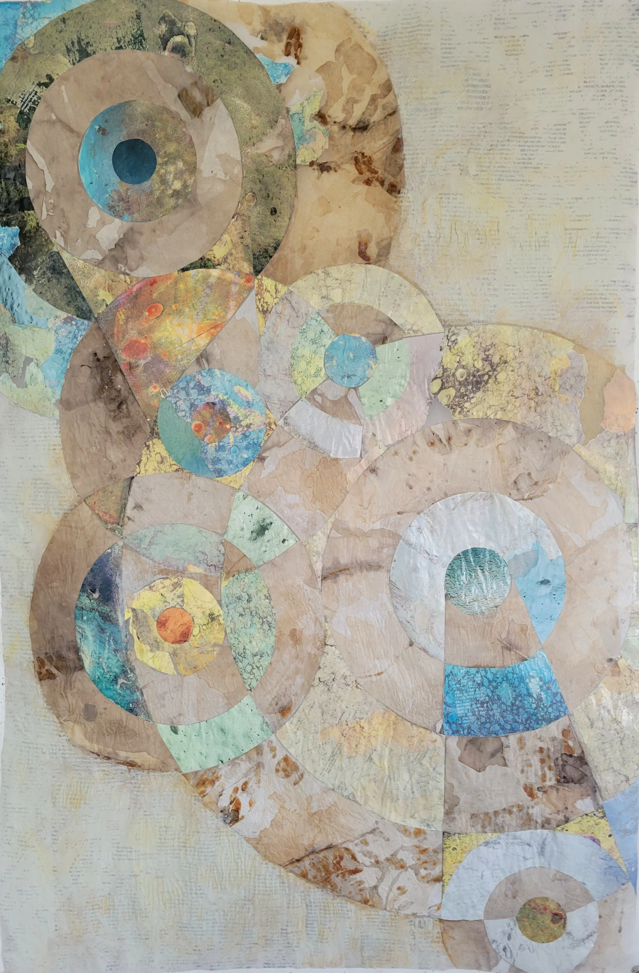 Out of my mind
Collage with mixed media on vellum
36" x 24"  (2024)