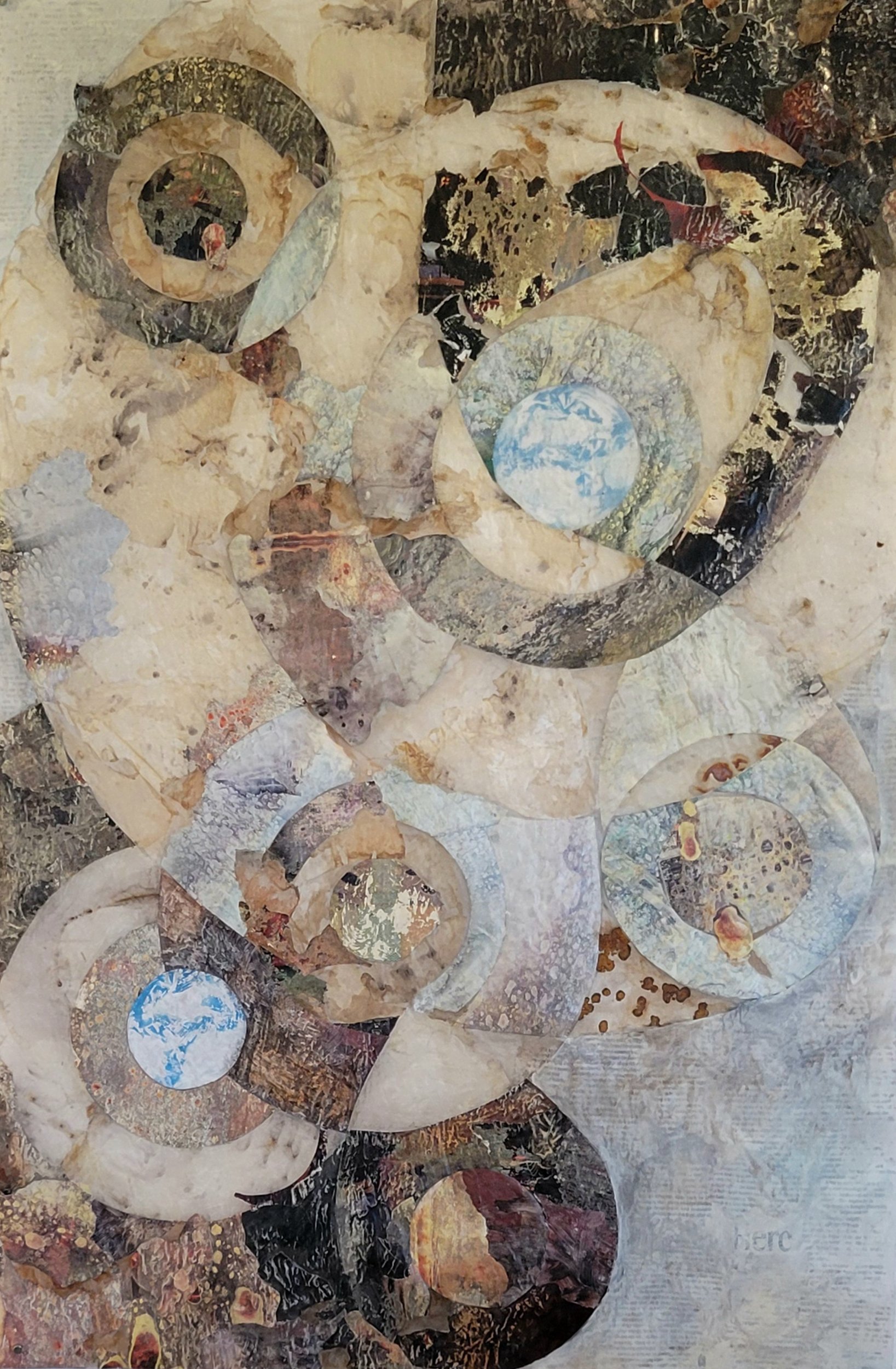 You never quite know where you are
Collage with mixed media on vellum
36" x 24"  (2024)