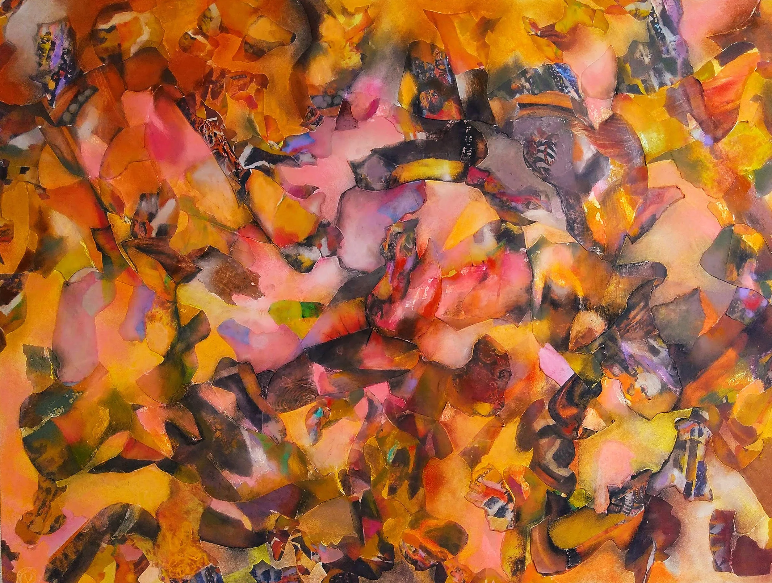 going, going, gone
Collage with mixed media on Bristol
22" x 30"  (2019)