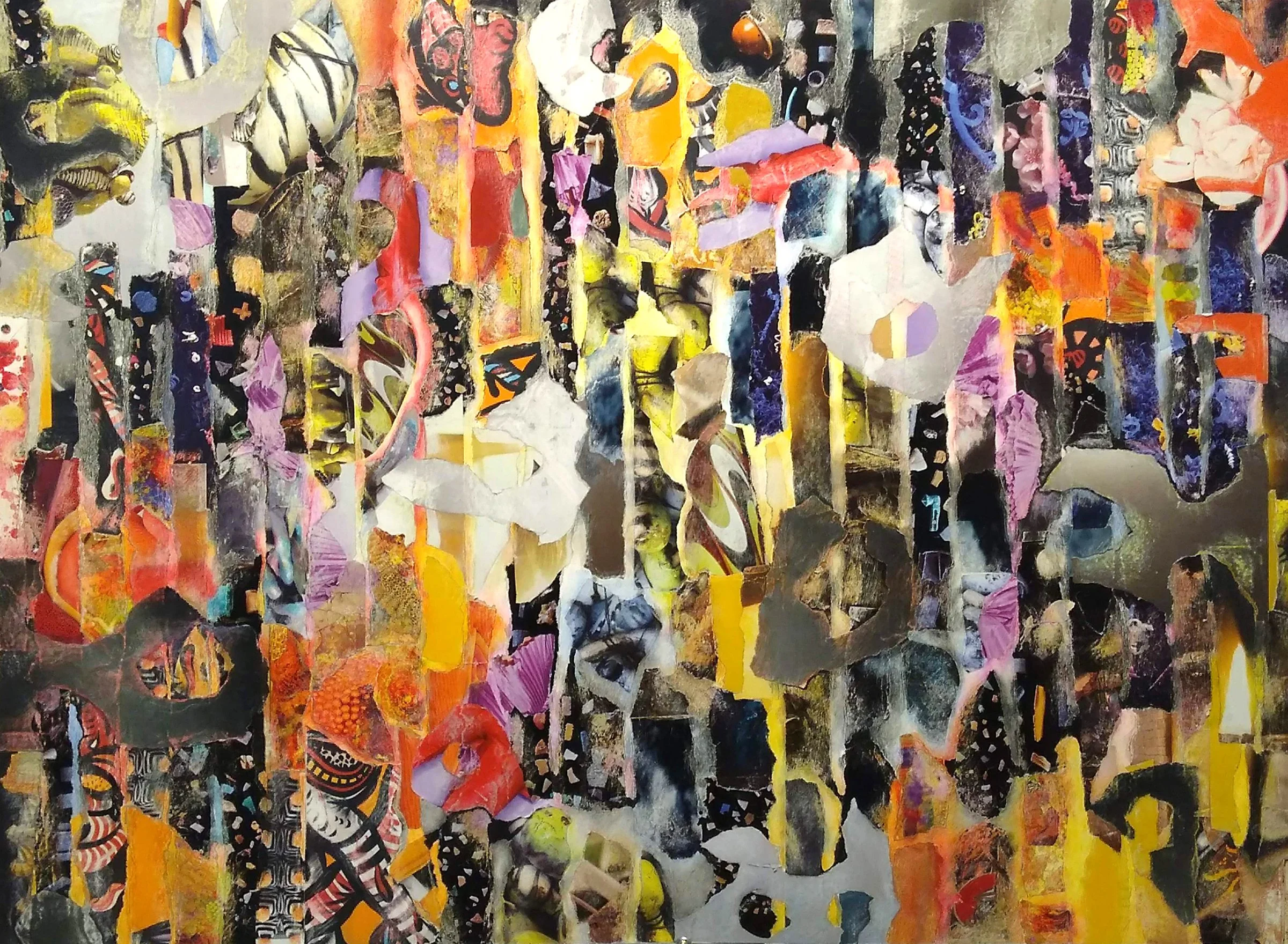 Portals
Collage with mixed media on Bristol
22" x 30"  (2019)