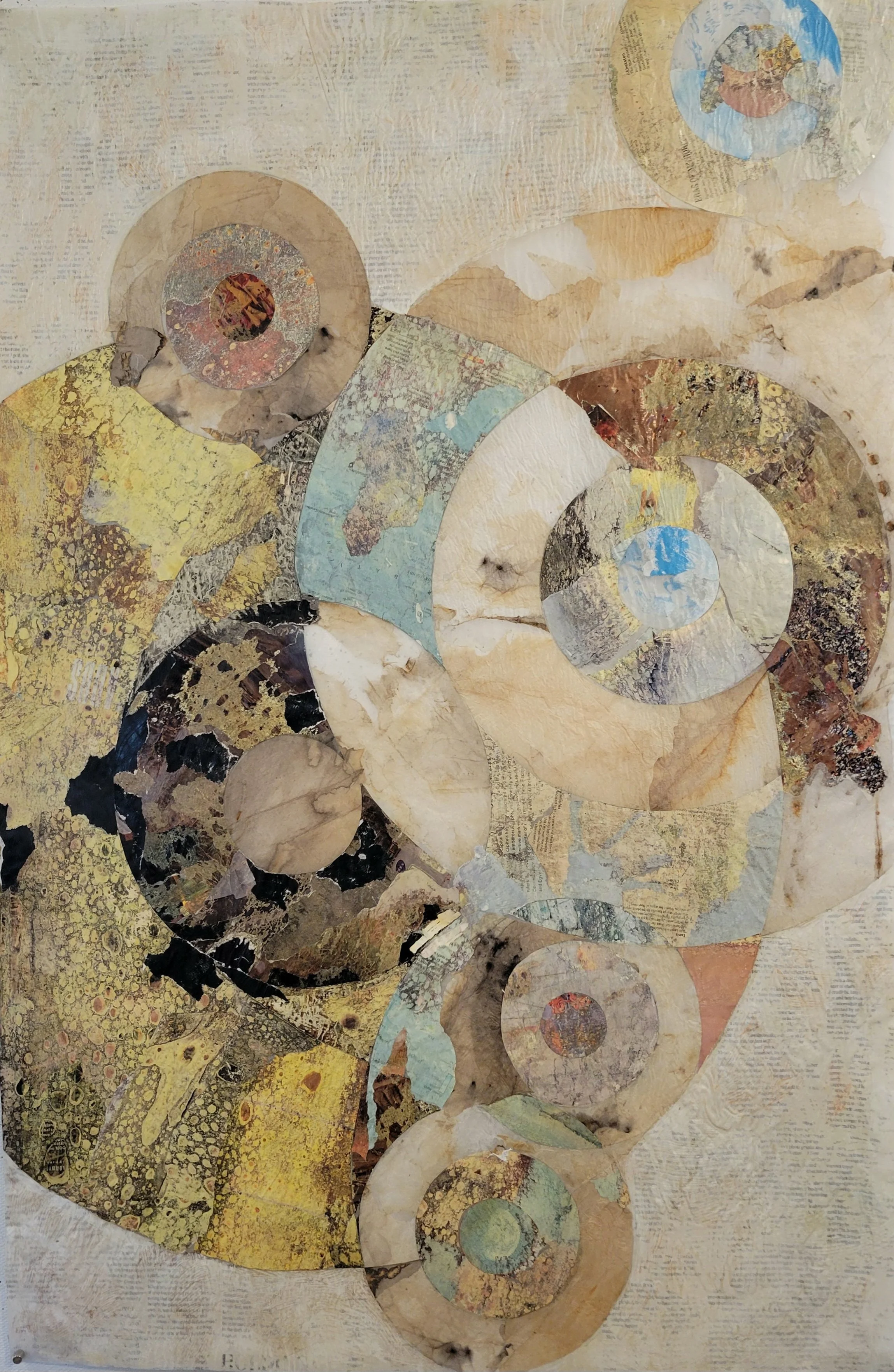 How much is lost by their absence
Collage with mixed media on vellum
36" x 24"  (2024)