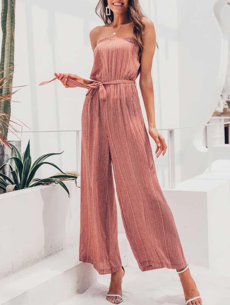 Pink Print Jumpsuit