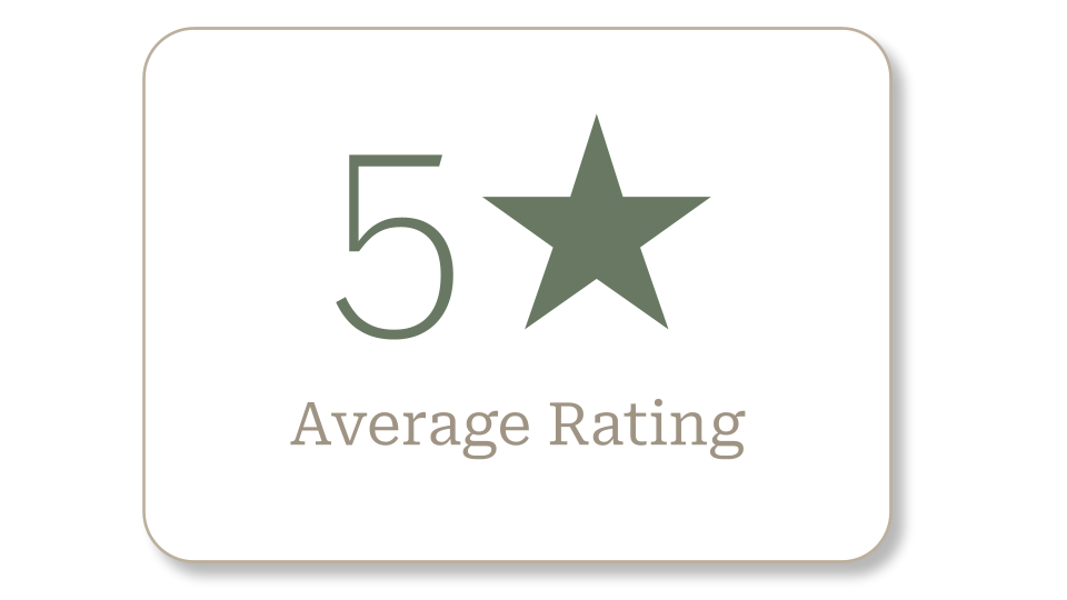 A graphical representation showing a 5-star rating with the text 'Average Rating' underneath, indicating an average customer review score.