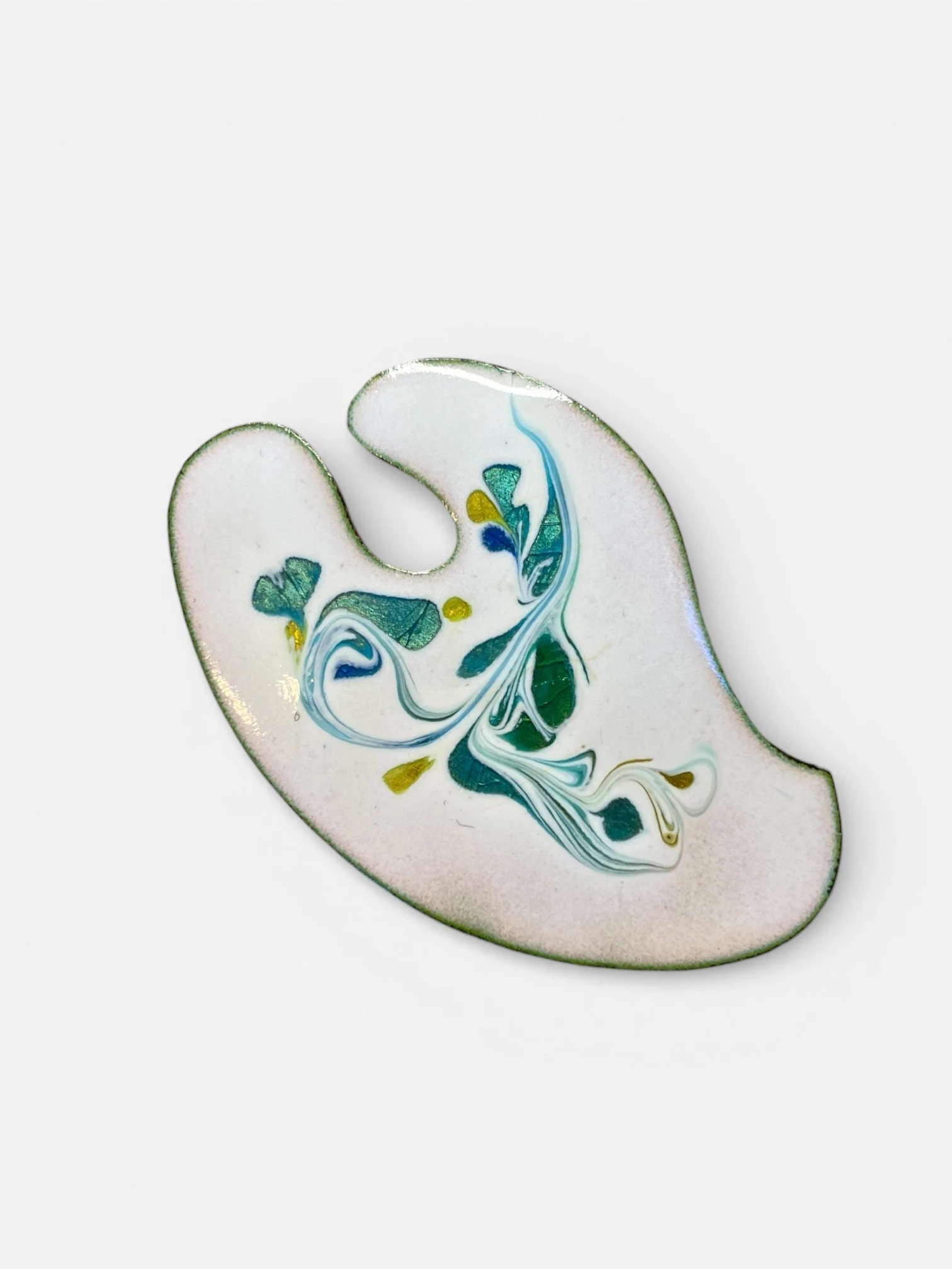 Enamel Swirl Brooch