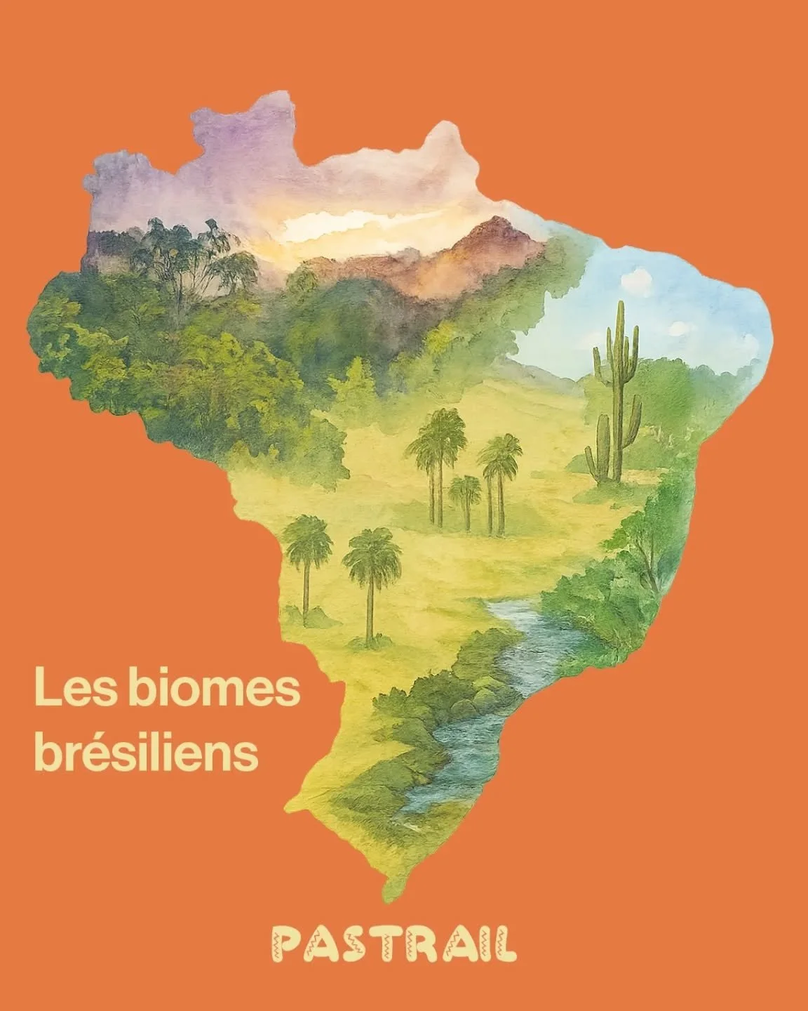 🇧🇷 Le Br&eacute;sil ne se r&eacute;sume pas &agrave; l&rsquo;Amazonie.

C&rsquo;est un g&eacute;ant naturel fait de 7 biomes &mdash; 7 mondes vivants, puissants, et radicalement diff&eacute;rents.
🌿 Amazonie &ndash; La jungle qui respire pour tout