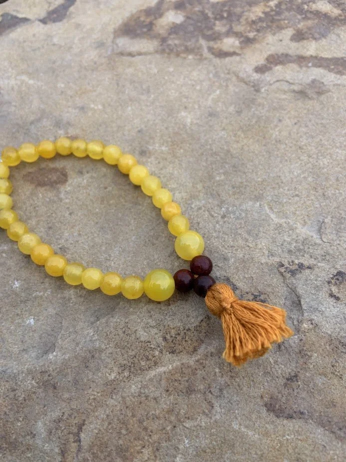 Honey Yellow Calcite Mala