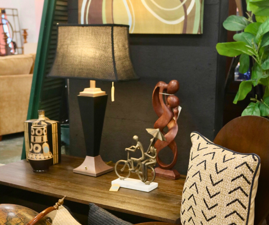 Display table of modern home decor