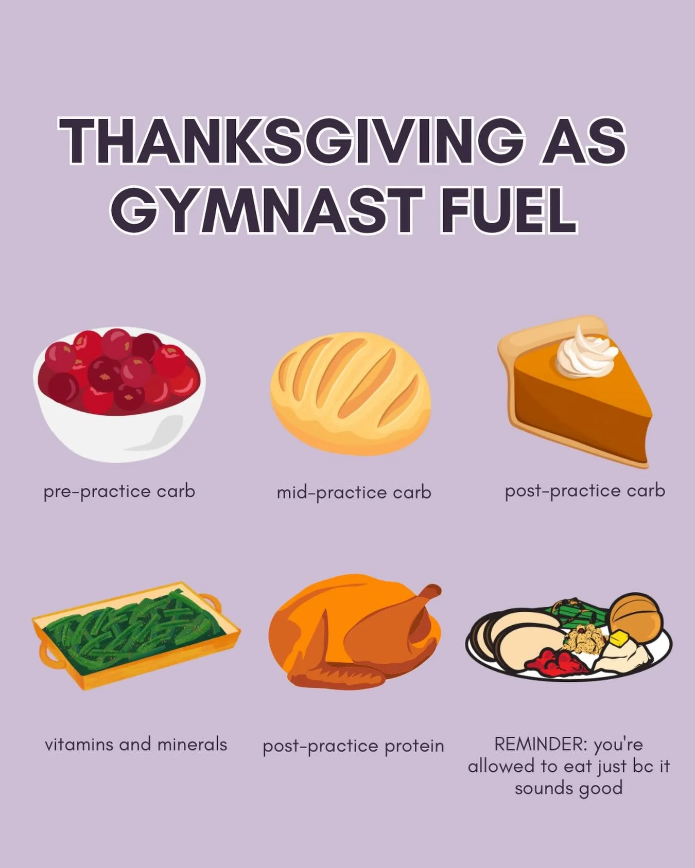 Friendly reminder, you don&rsquo;t HAVE to make Thanksgiving foods goal-supportive, but if you wanna, this post shows you how!

Food is celebration and fun 
Food is comfort and a display of love 
Food is medicine 
Food is fuel for performance 

Food 