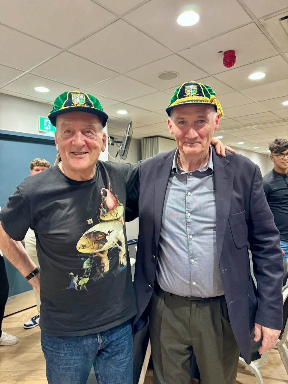 Gus McLean and Charles Buchan, following the award of their Life Memberships