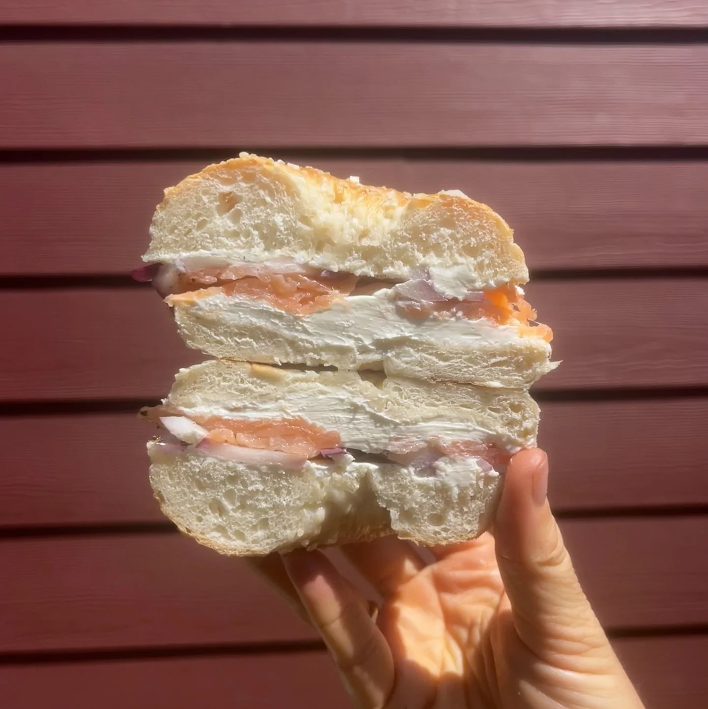I accidentally ordered too much salmon for a wedding&hellip; so LOX BAGEL ON SATURDAY! Come get our Lox &amp; Red Onion on any bagel of your choice until we run of of salmon this Saturday only at @gallatinvalleyfarmersmarket which is at Story Mansion