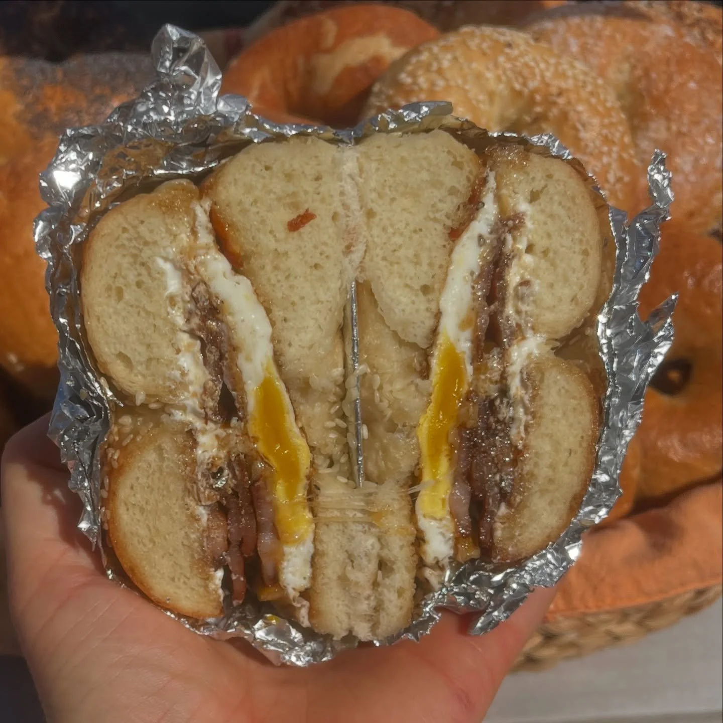 Pop up TOMORROW @lacamionnettecoffee from 8-10:30/sold out. Line too long for you at the farmers market? This is a great way to get your hands on some breakfast 🥯 come say hi!