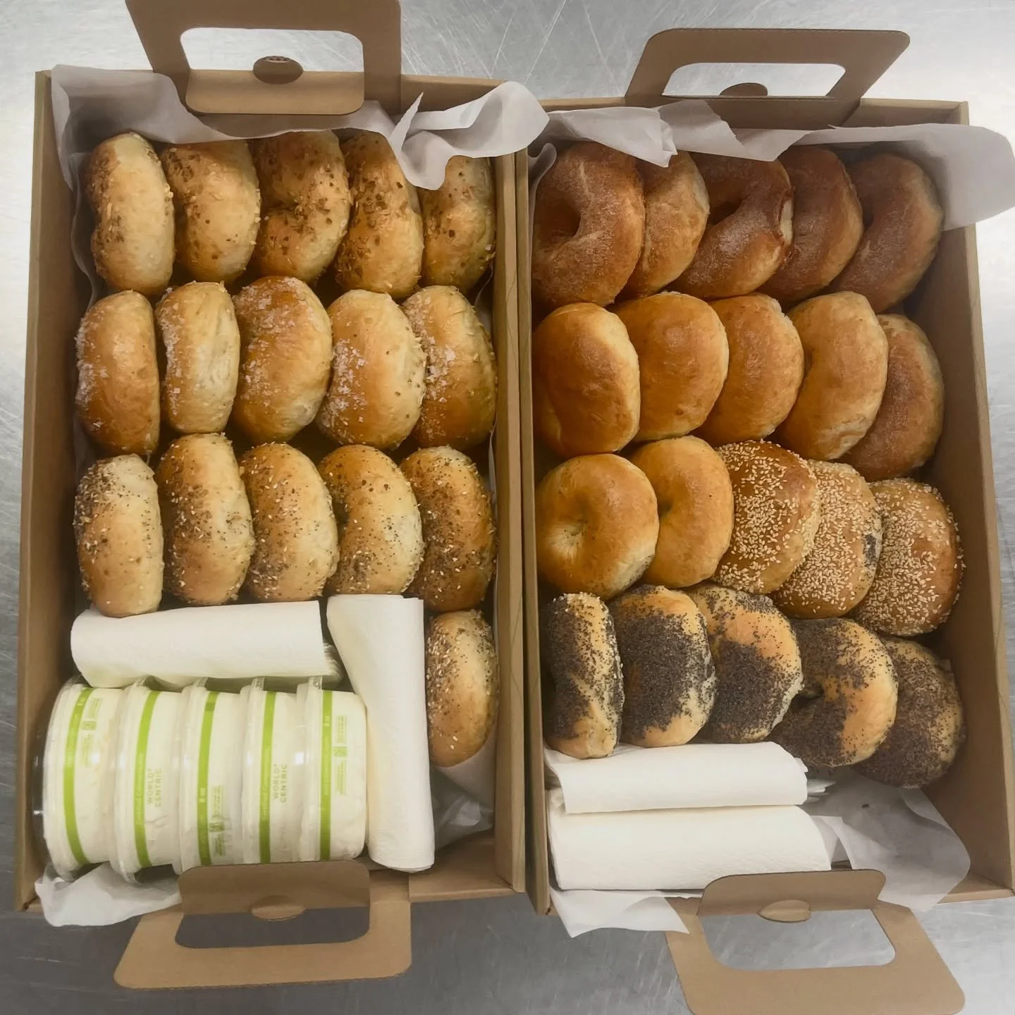 hi bagel people!! Happy Monday! We&rsquo;ll be out and about around town at all the usual spots this week with some amazing weather to boot. We will have JALAPE&Ntilde;O ASIAGO BAGELS starting on Wednesday. Come get them as they go quick. Order now f