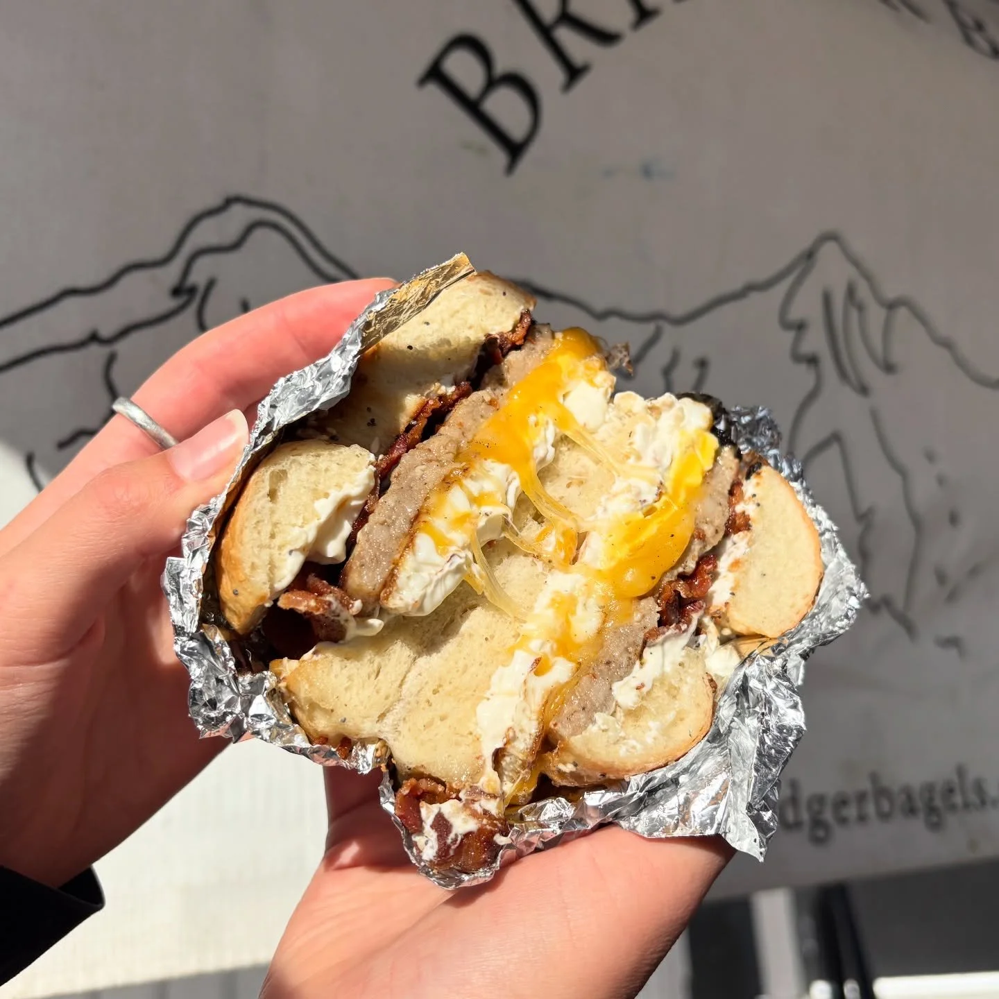 HAPPY NEW YEAR! Come get bagels, sandwiches, and cream cheese tubs this Saturday at @bozemanwintermarket. Planning a weekend trip up to the mountain? We&rsquo;re right next to the @bridgerbowl shuttle stop! Another reason to take the bus. See you tom