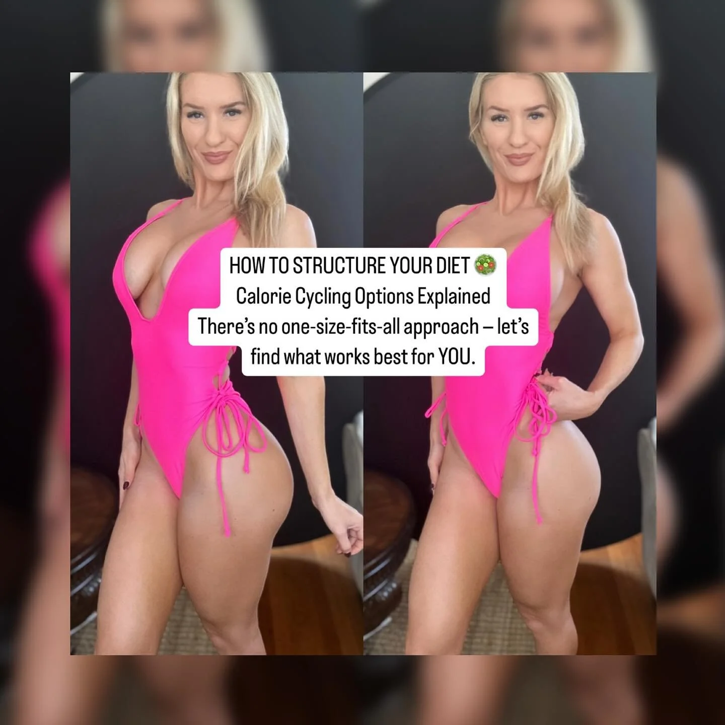 🔥 HOW TO STRUCTURE YOUR DIET: CALORIE CYCLING OPTIONS 🔥
There’s no one-size-fits-all approach to fat loss — the best plan is the one you can stick to.
Here are 3 options I use with clients 👇
1️⃣ Consistent intake (same calories ever