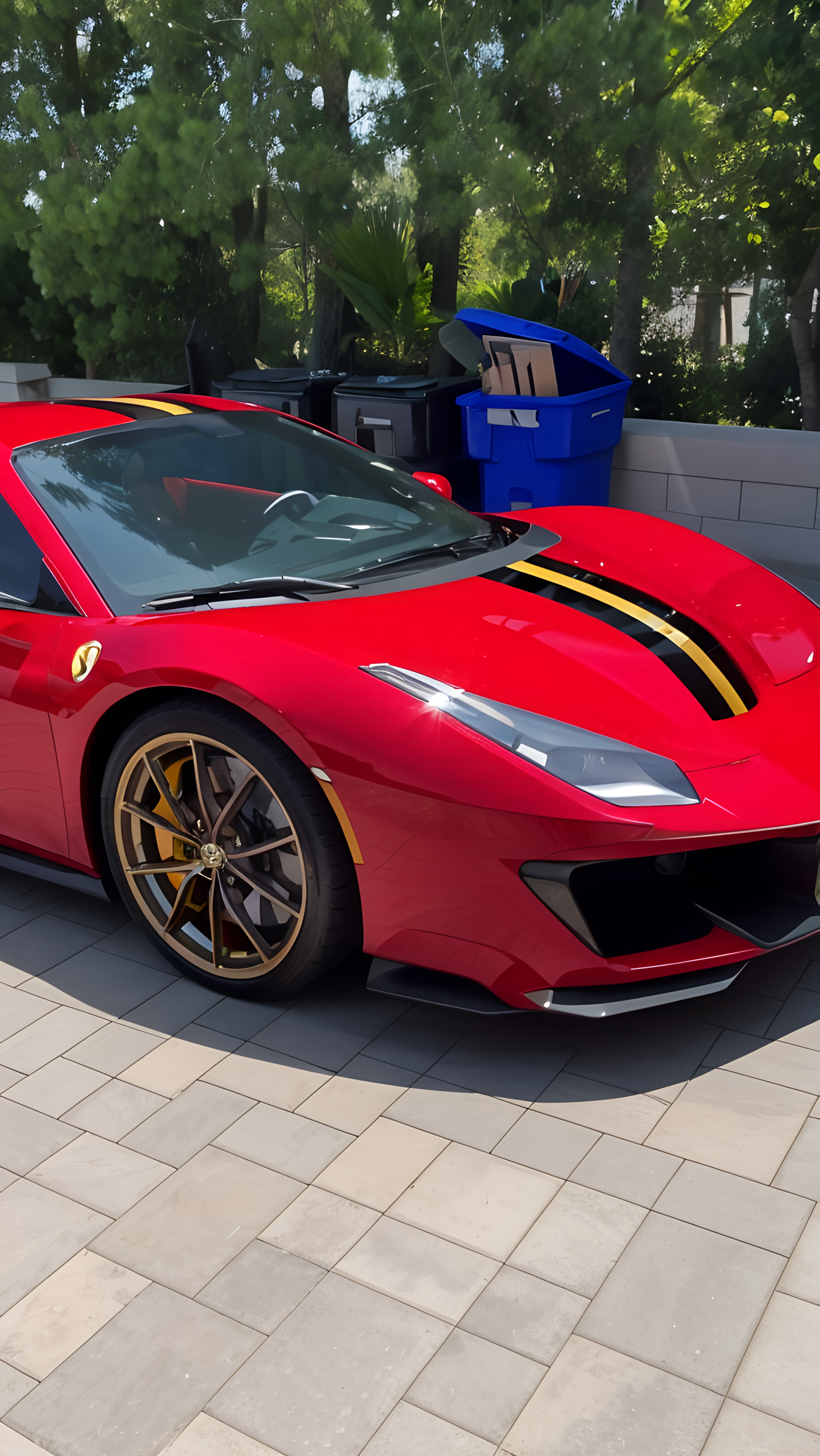 Red Ferrari 488 GTB supercar after professional mobile detailing service displaying mirror-finish paint correction and ceramic coating protection in San Gabriel Valley