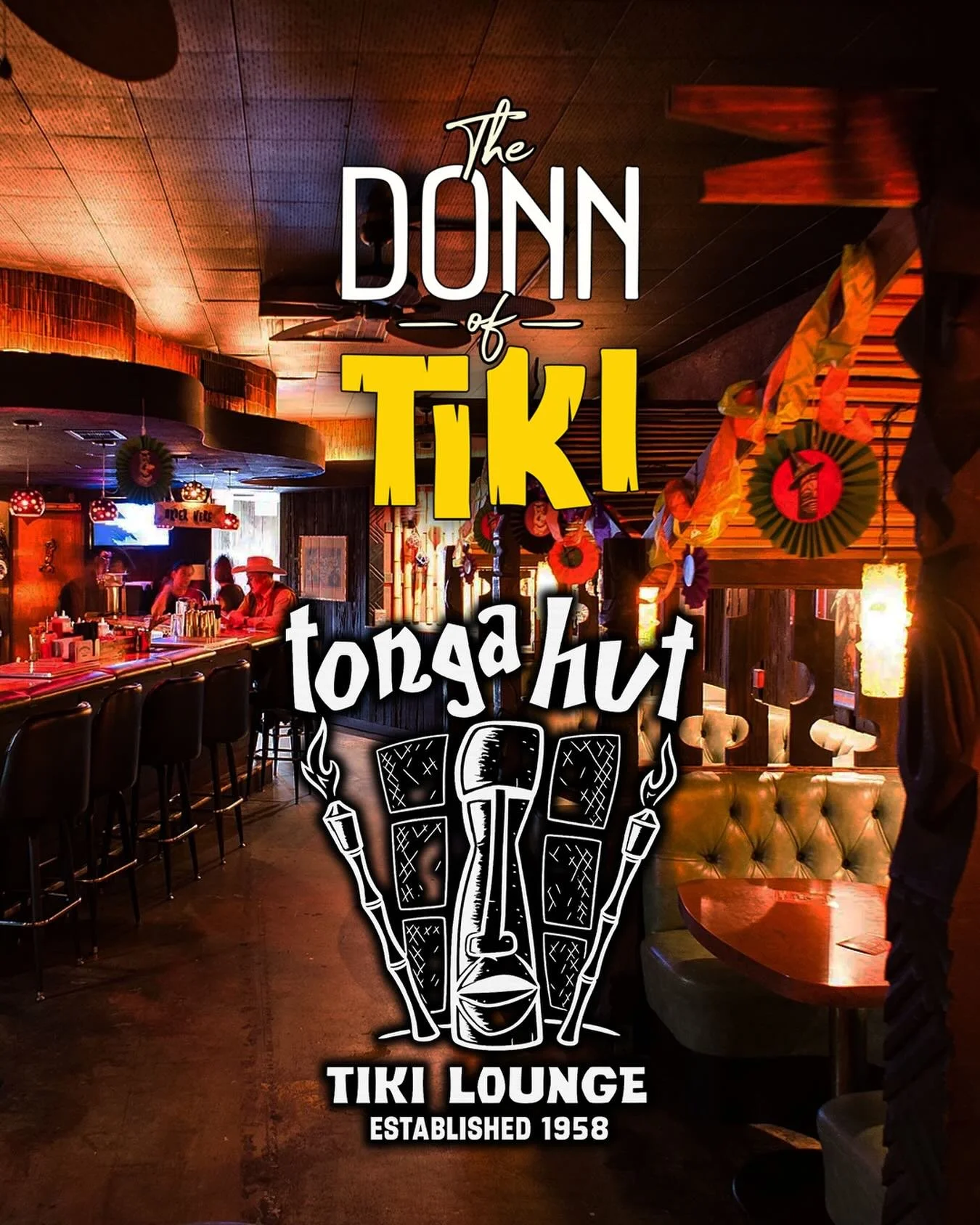 🌺 Join the Donn of Tiki Team This Sunday! 🌺

We&rsquo;ll be at Tonga Hut on Sunday, Dec. 7, from 3pm&ndash;10pm, hanging out between the NoHo 7 screenings.
(🎟️ Ticket link in bio!)

✨ Event Highlights
&bull; 1950s Vintage Theme &mdash; dress in yo