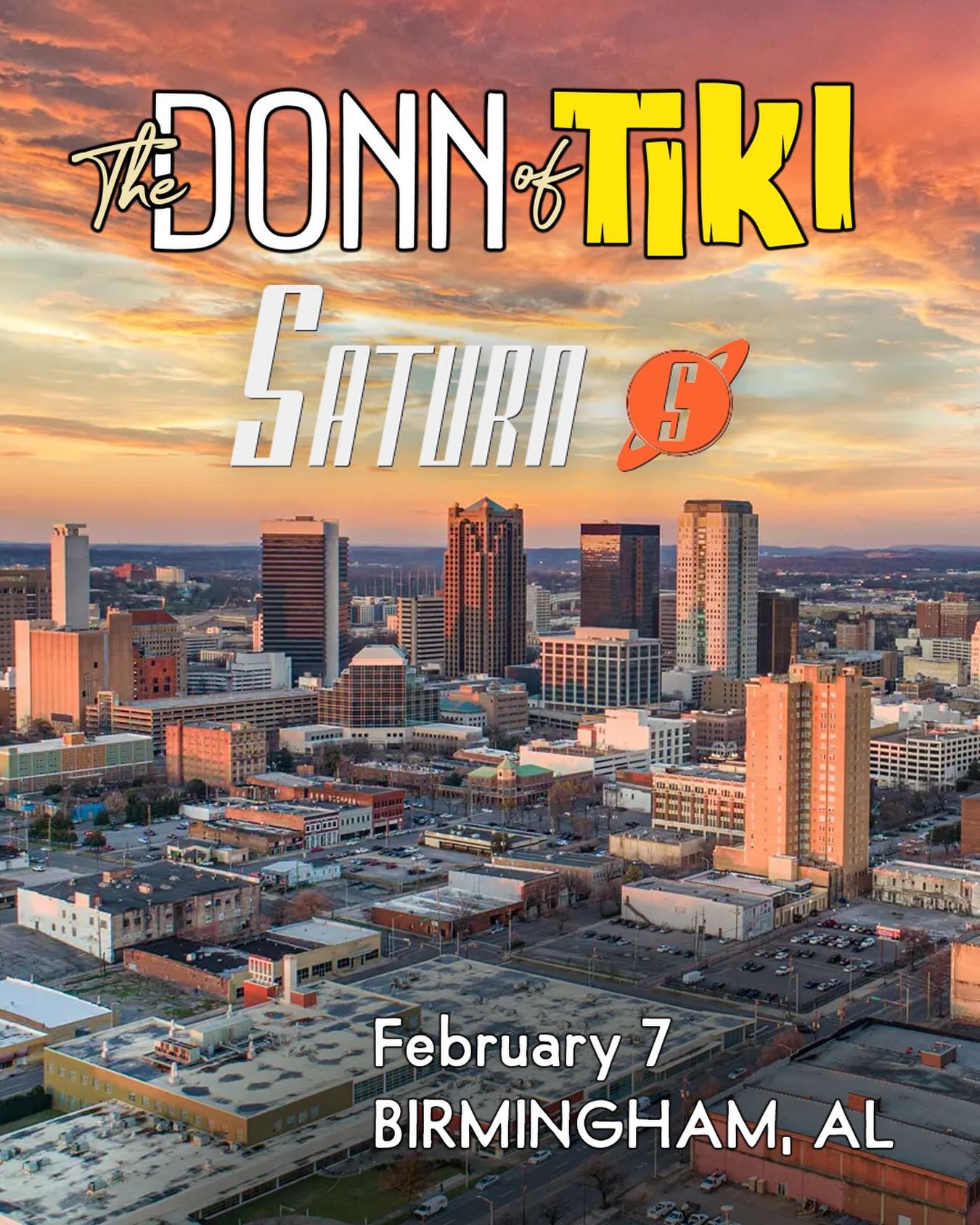 The Donn of Tiki will be playing in Birmingham, AL for one day only on February 7th, in conjunction with @magiccitytikiweekend at @saturnbham 

Be sure to grab your tickets while they last! (Link in bio)