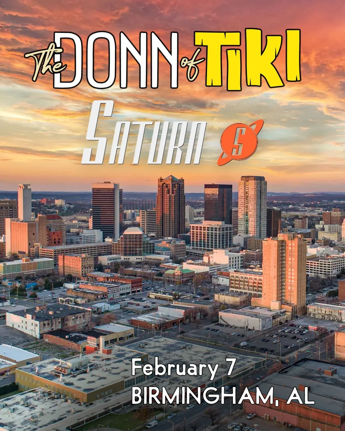 The Donn of Tiki will be playing in Birmingham, AL for one day only on February 7th, in conjunction with @magiccitytikiweekend at @saturnbham 

Be sure to grab your tickets while they last! (Link in bio)