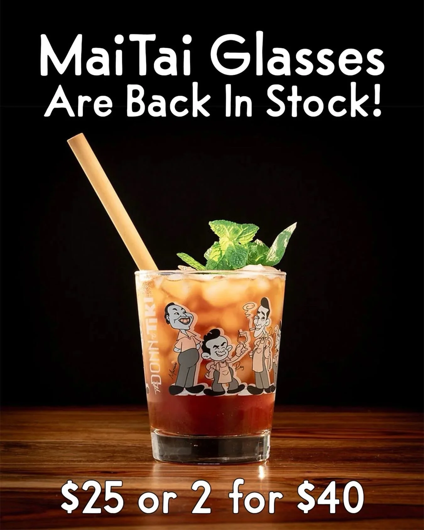 They are back!

Our Kahanga-Hanga 7 Mai Tai Glasses are finally back in stock after selling out, and we know a lot of you have been waiting for this restock.

If you missed one the first time, now is your chance.

Order two, or pair one with a Zombie