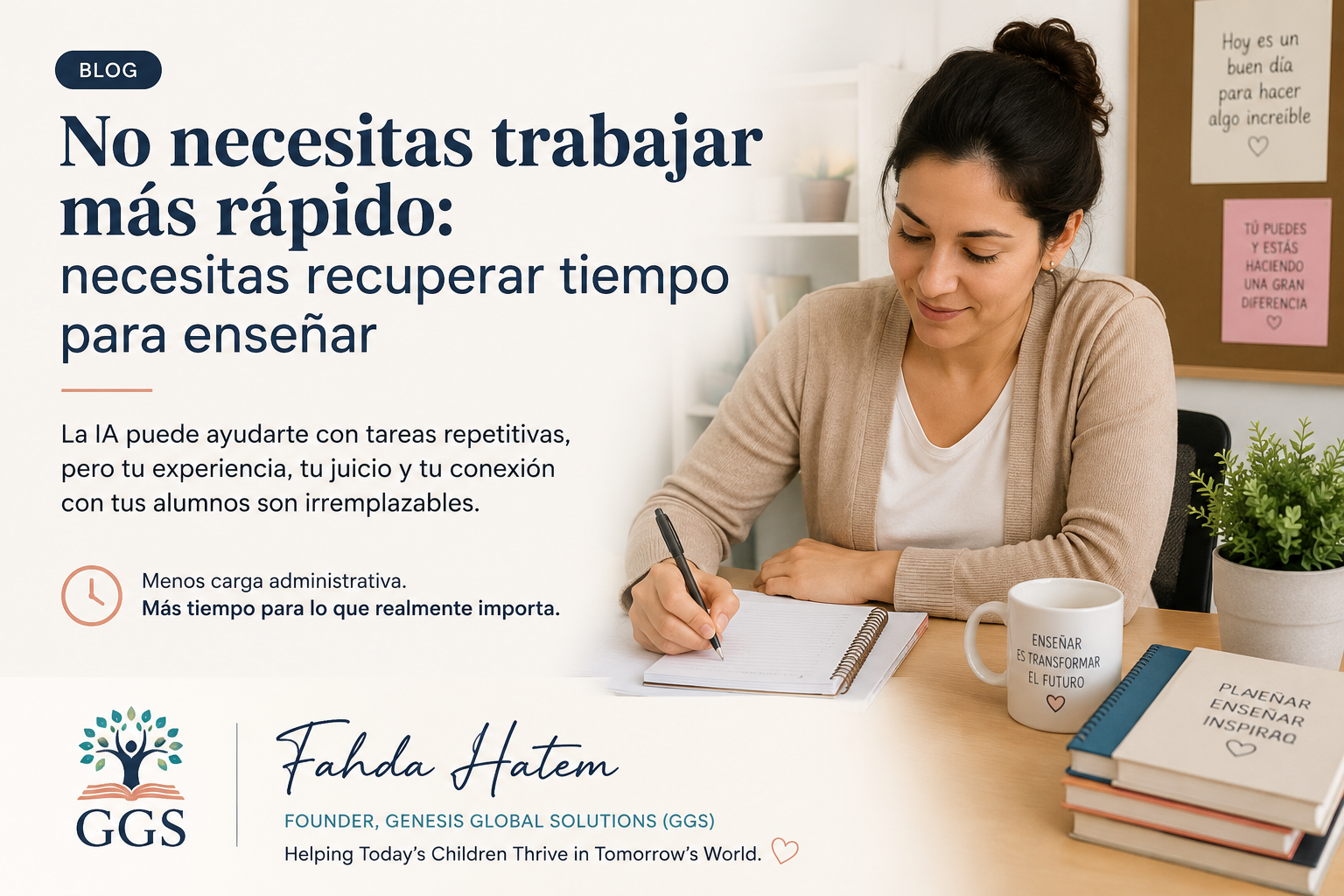 No necesitas trabajar más rápido: necesitas recuperar tiempo para enseñar
