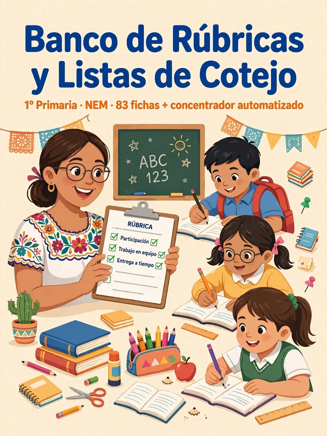 Banco de Rúbricas y Listas de Cotejo · 1º Primaria NEM
