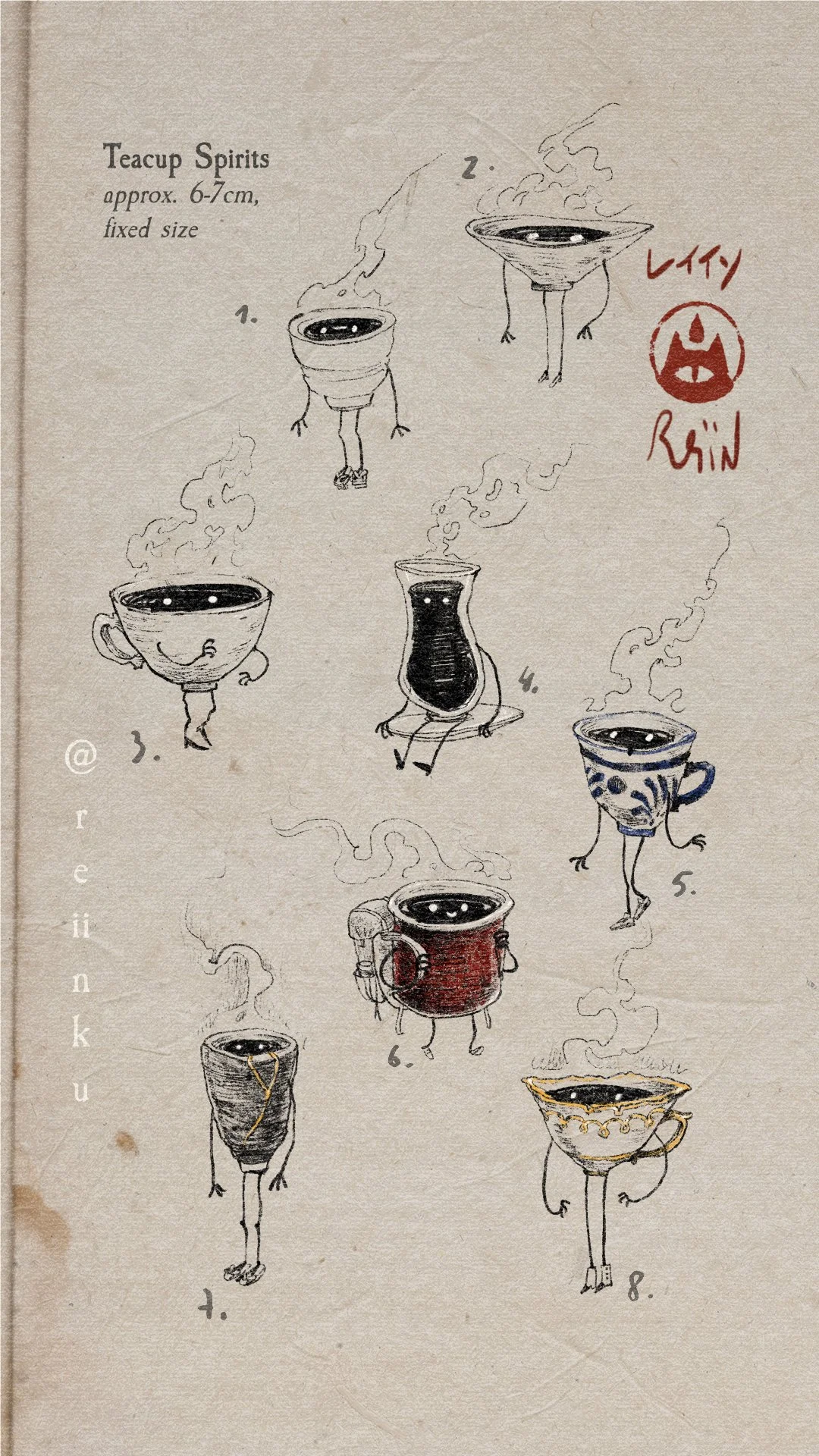 Available: 1,2,3 - 250€ each, 4,7 - 300€ each 