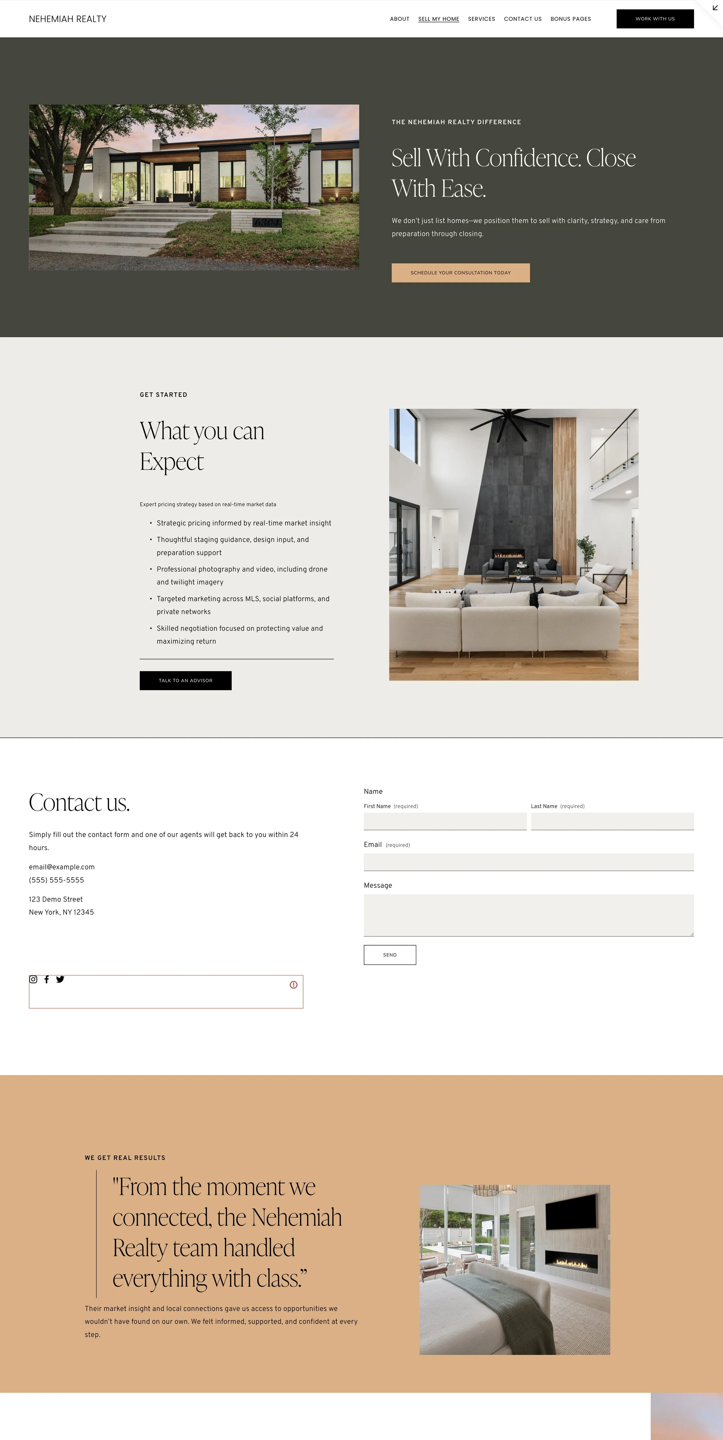 This is the PRICING page for the photography squarespace website template.  