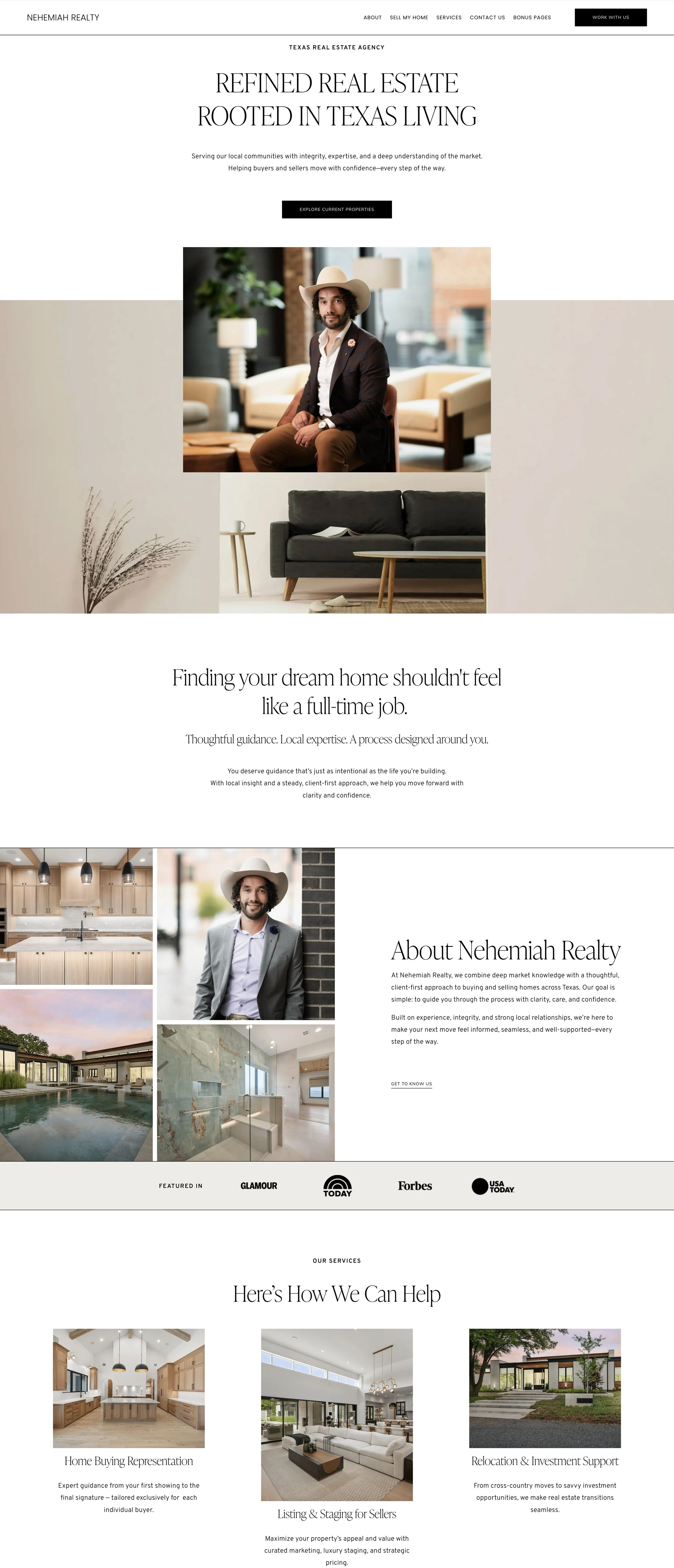 This is the home page for the photography squarespace website template.  
