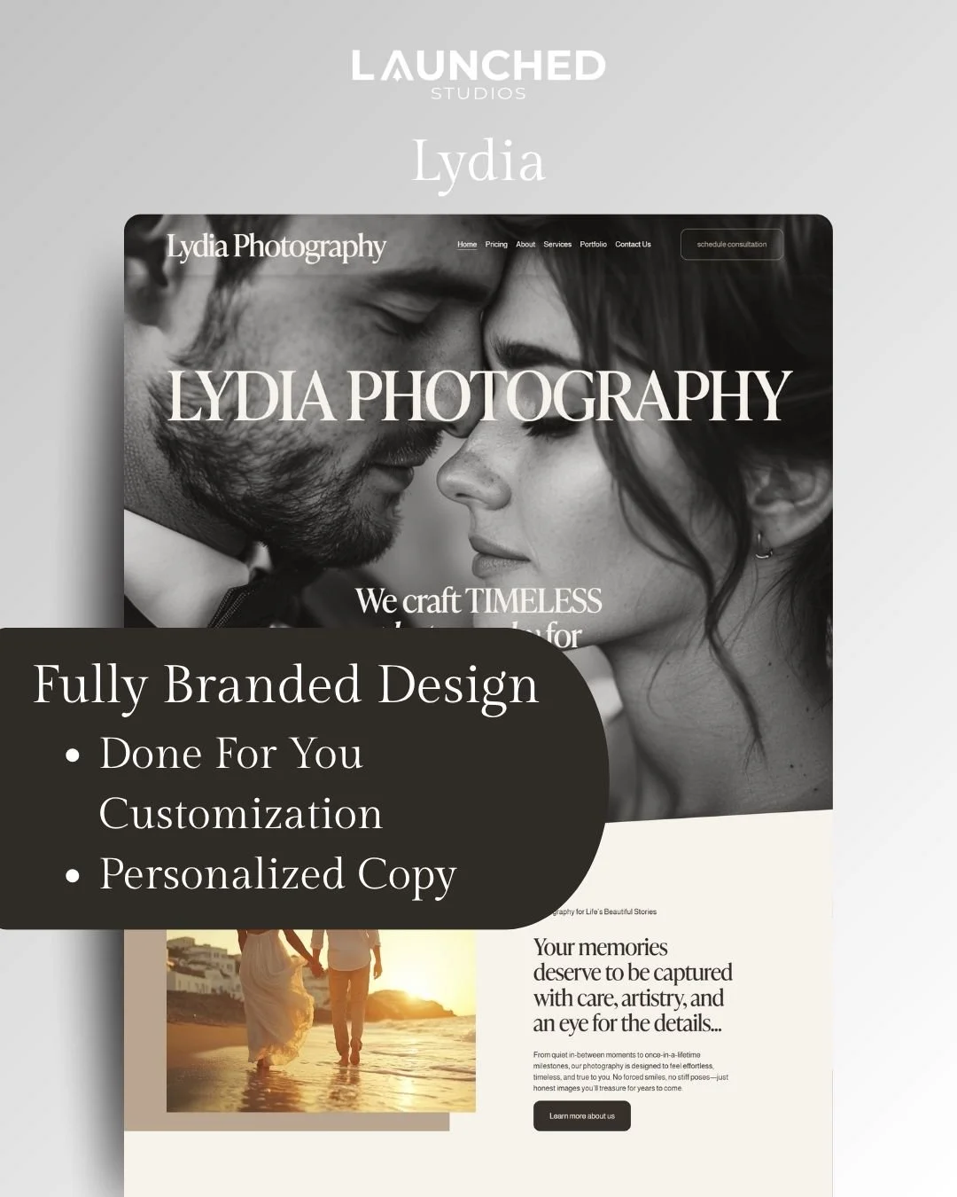 Lydia: Fully Branded Design