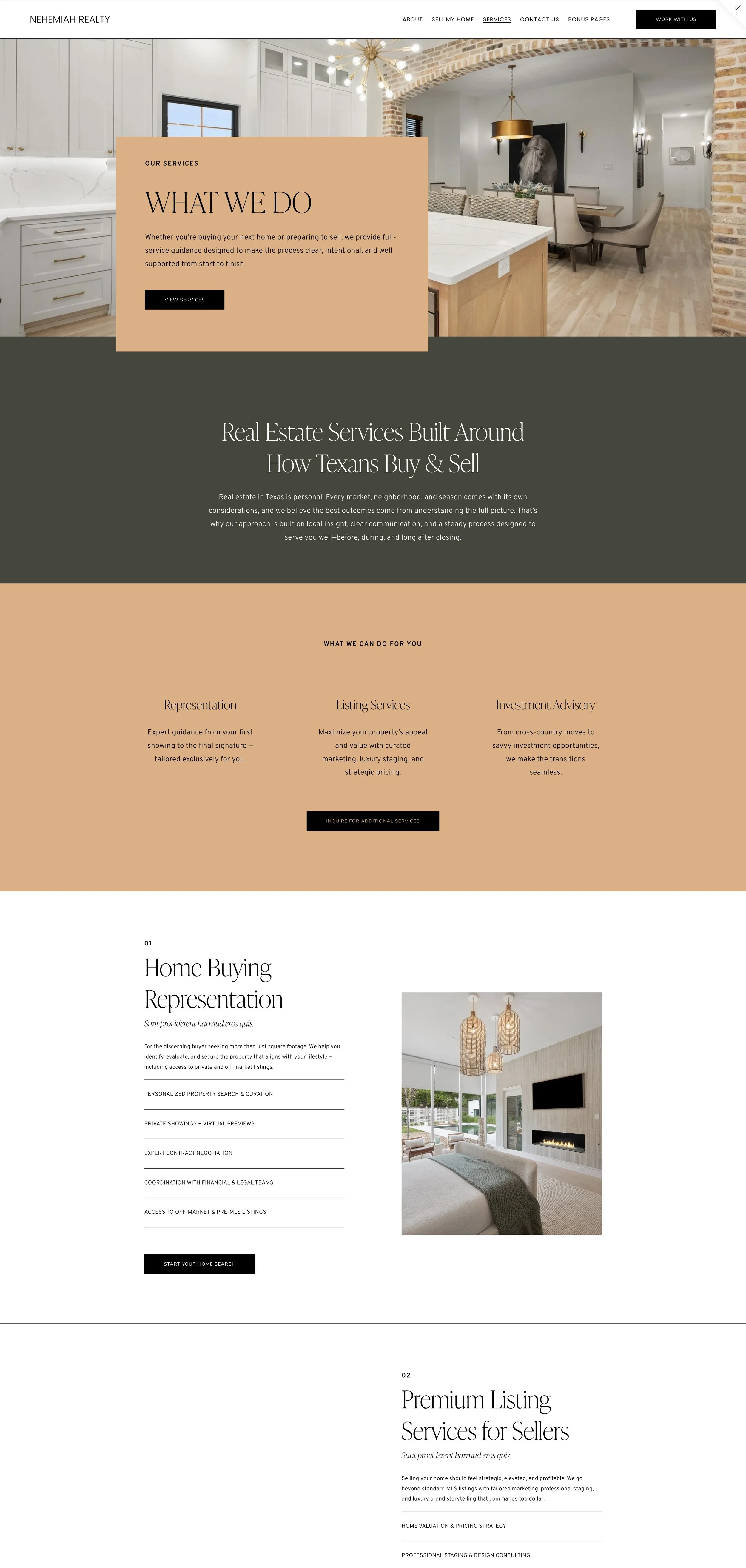 This is the services page for the photography squarespace website template.  