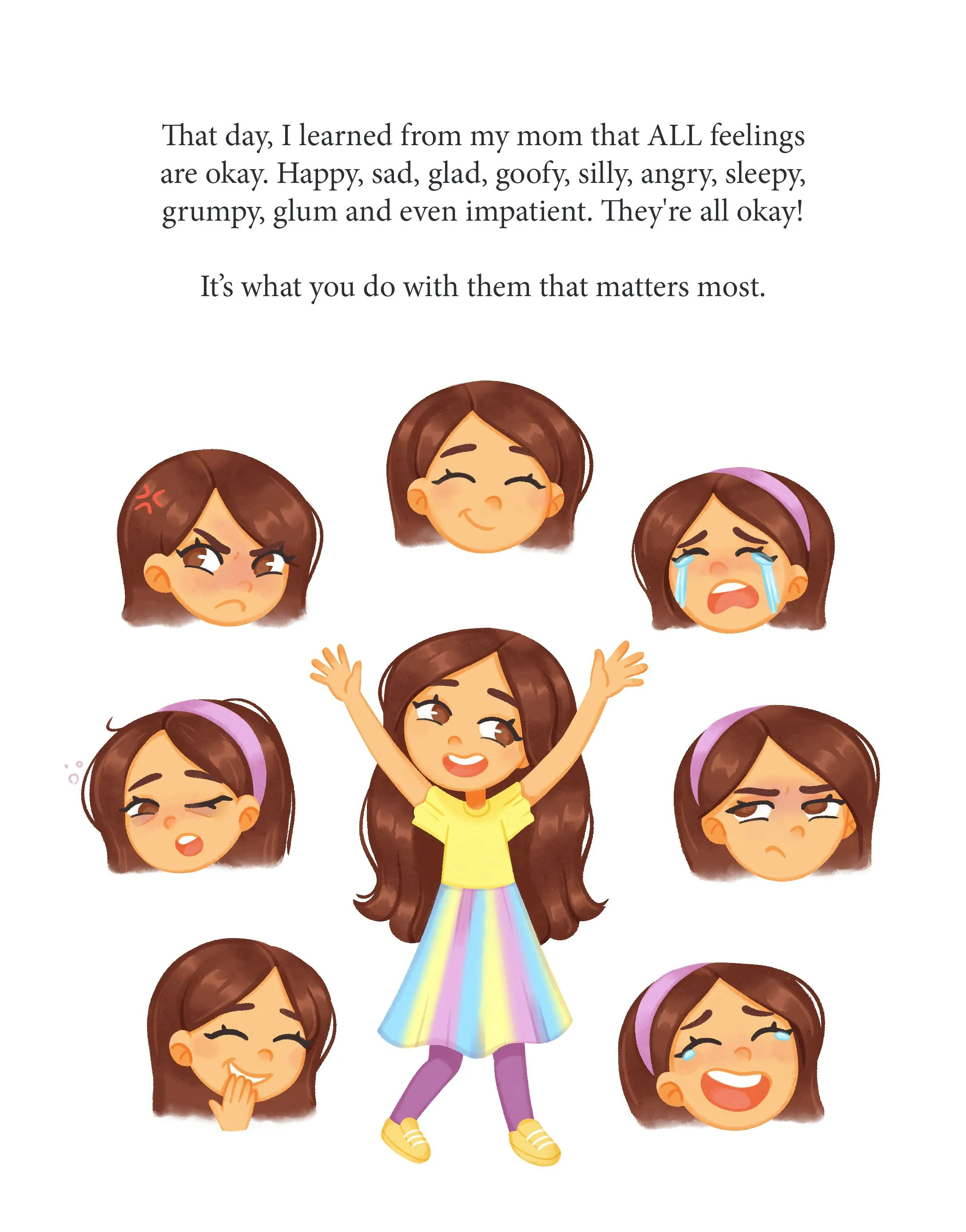 spot illustration of moods of character
