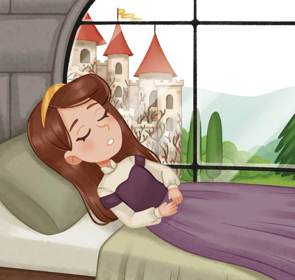 sleeping beauty illustration children book