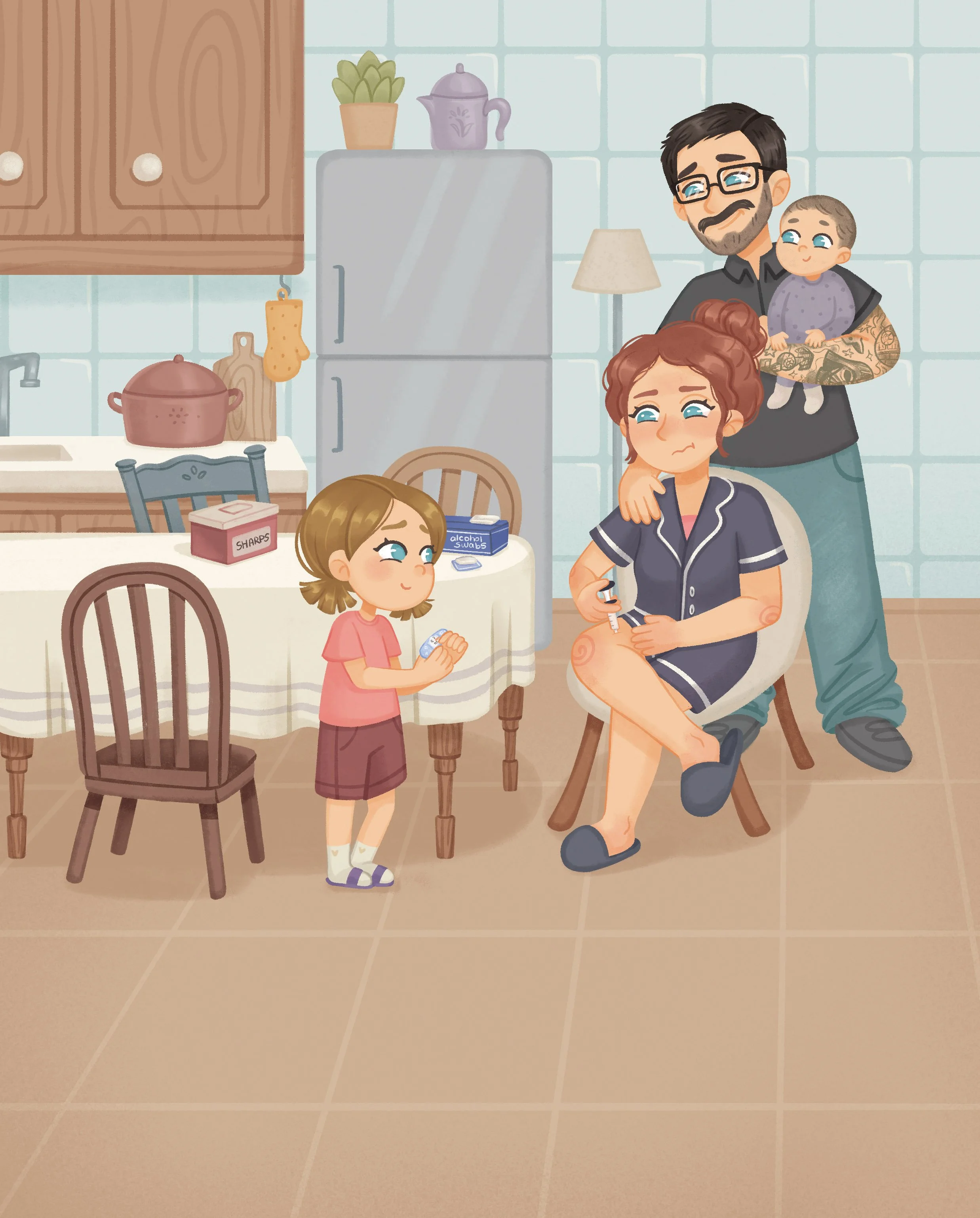 full-page illustration health at home