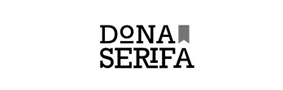 Text reading 'DONA SERIFA' in black on a white background.