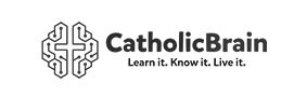 CatholicBrain logo with the text 'Learn it. Know it. Live it.'