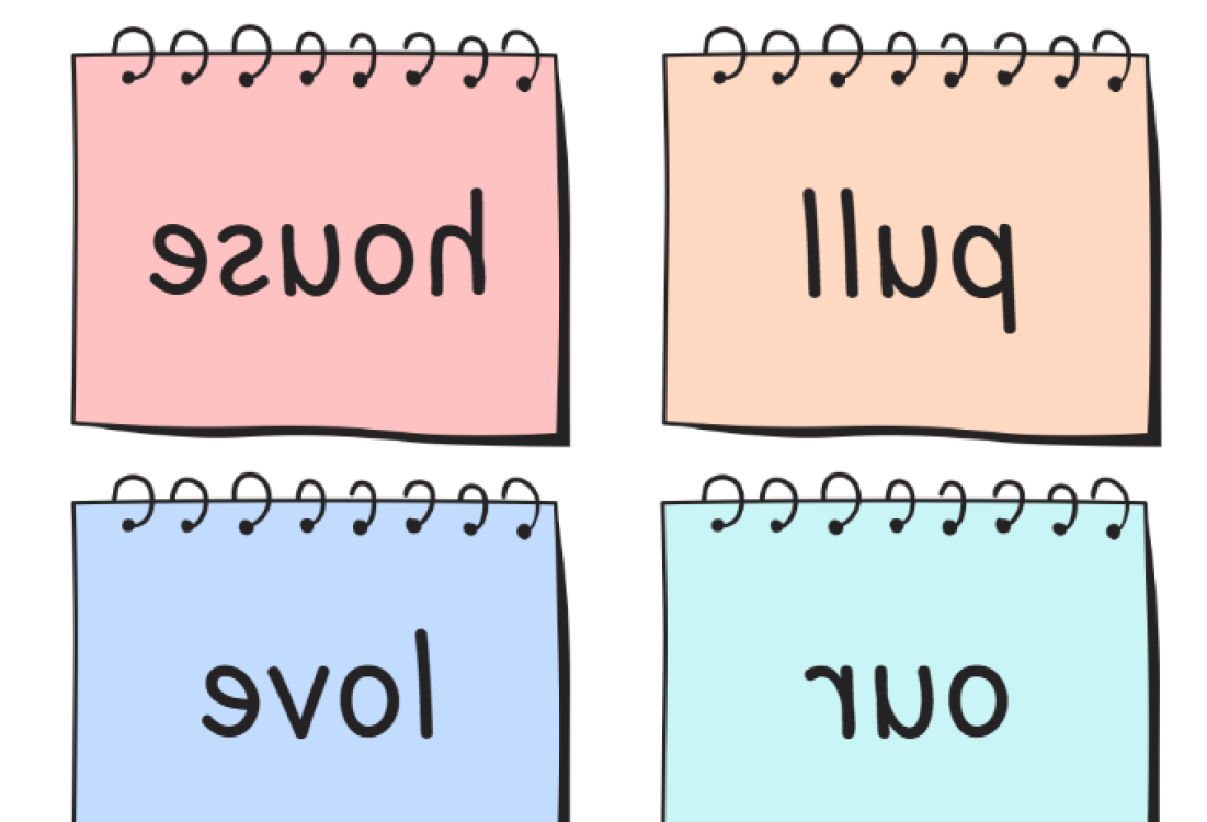 Year 1 Common Exception Words Mirrored