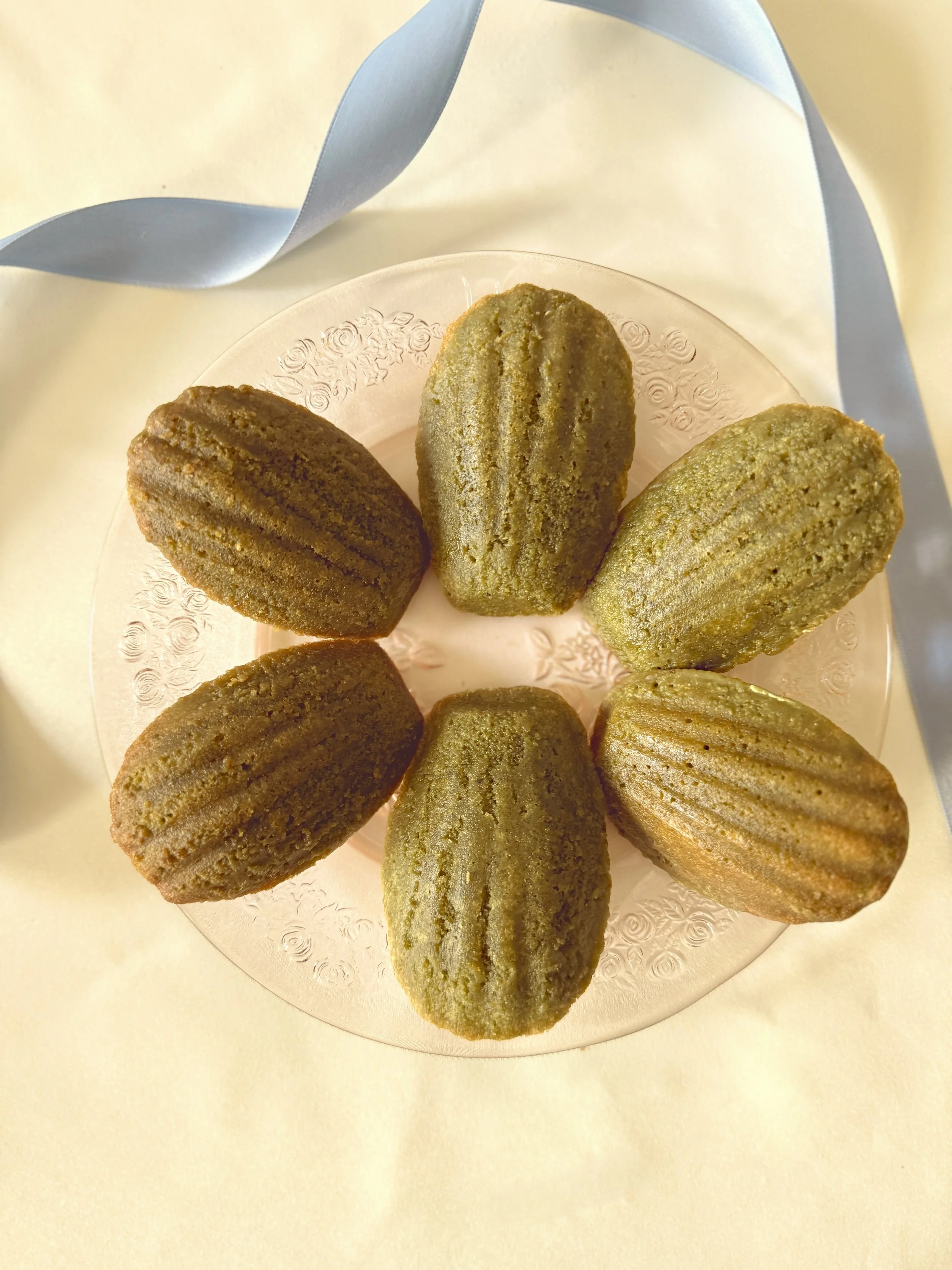 Matcha Raspberry Madeleine