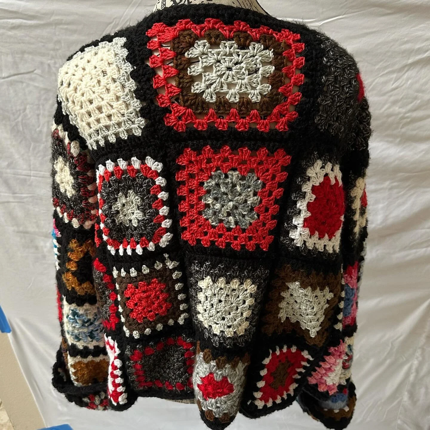 Patchwork cardigan. One of a kind ❤️🩷🖤