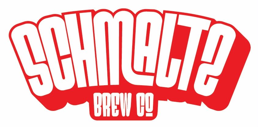 Logo of Schnitz Brew Co with large red and white stylized text