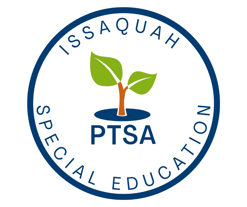 Image of the Issaquah Special Education Logo blue and a small budding tree