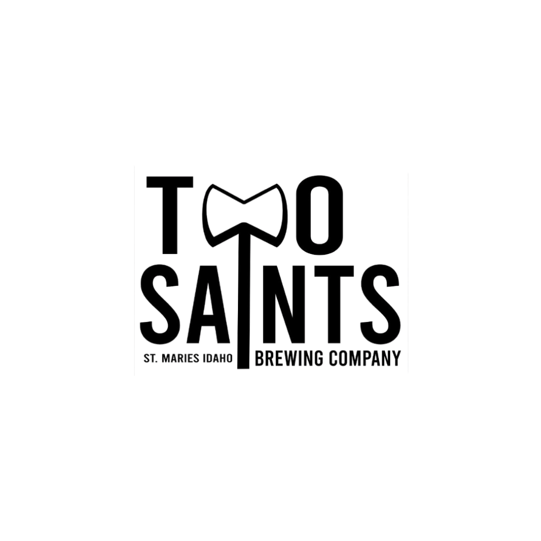 Logo for Taco Santis featuring a taco illustration, with the text 'Taco Santis' and 'St. Maries Idaho Brewing Company' below.