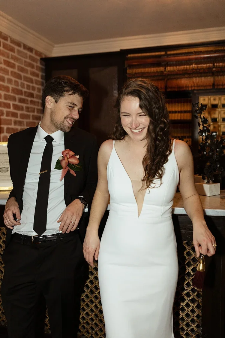 Wedding at the Penny SLO, groom's haircut and bridal makeup by Hair Skin Club in San Luis Obispo