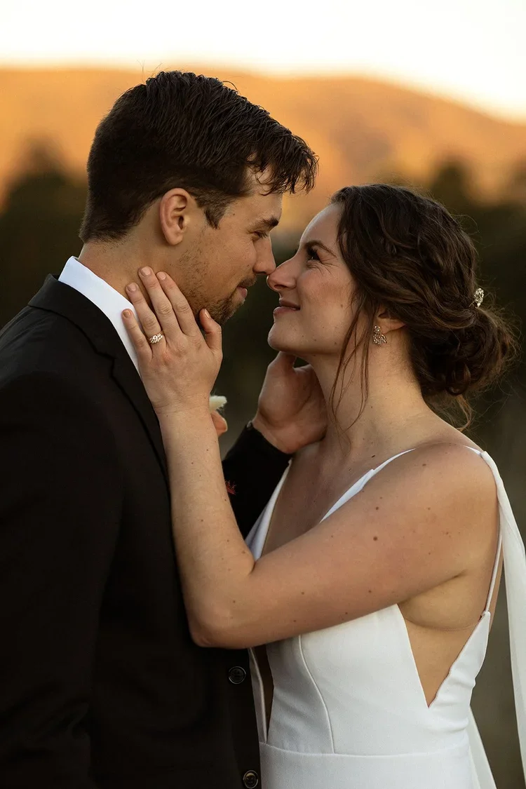 Classic wedding haircut and natural bridal makeup by Hair Skin Club in San Luis Obispo