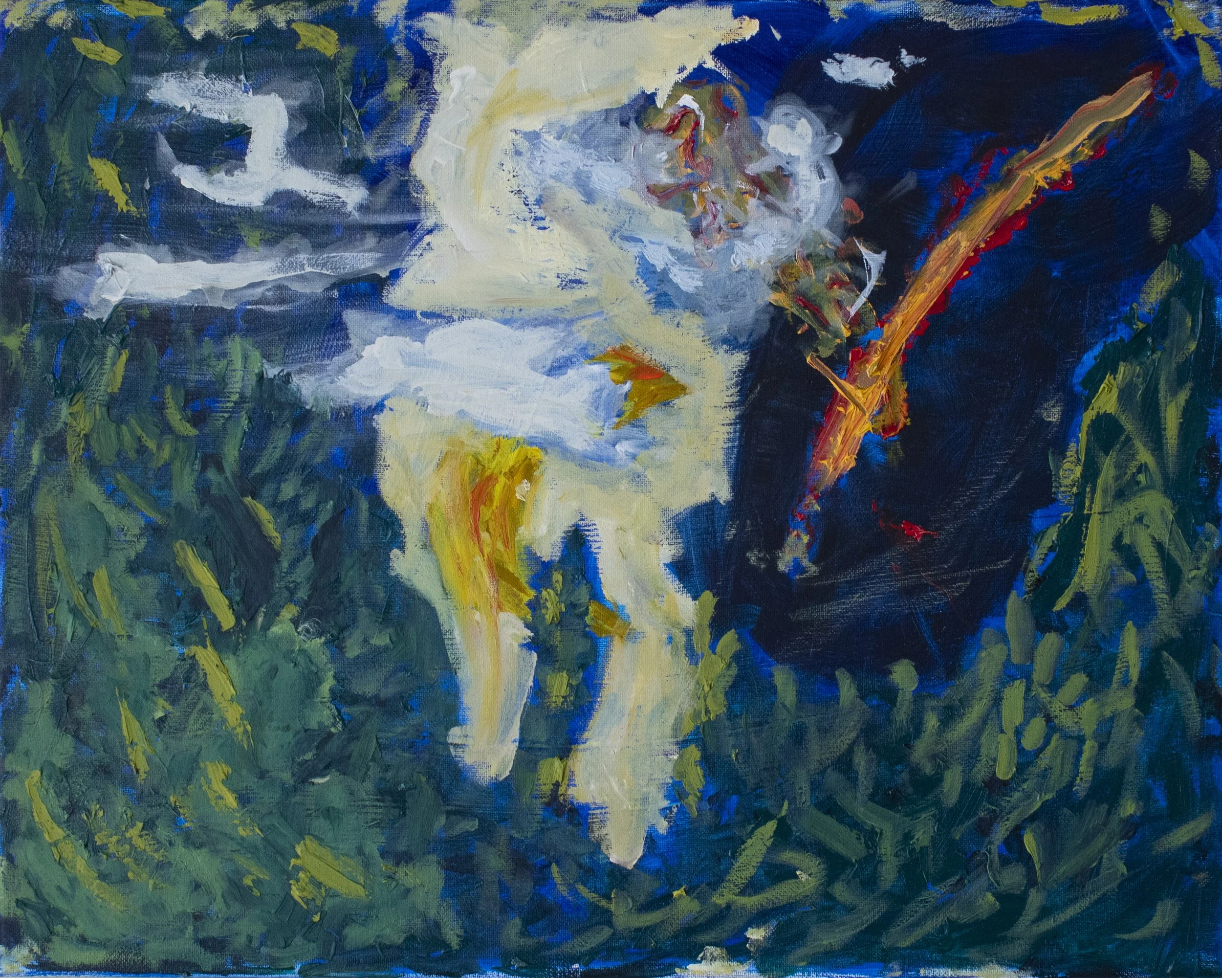 Eruption, oil on canvas, dimensions, 2024.
