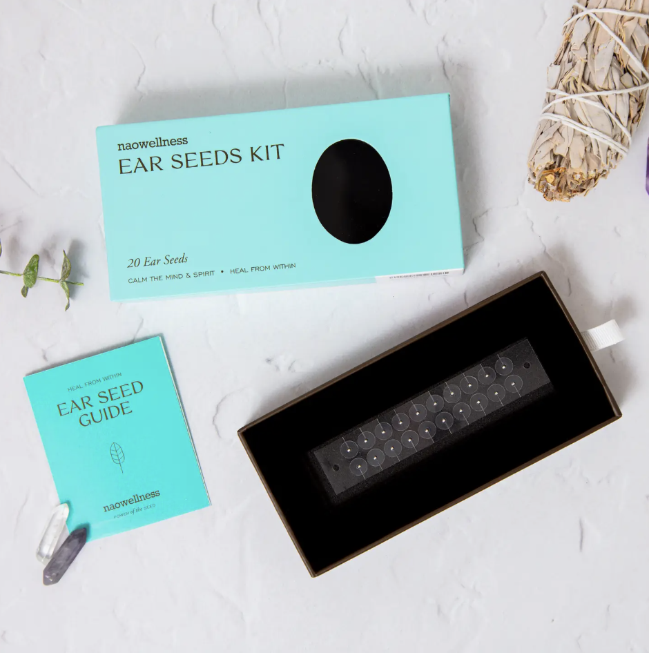 Stainless Steel Silver Ear Seeds Kit by NAO Wellness