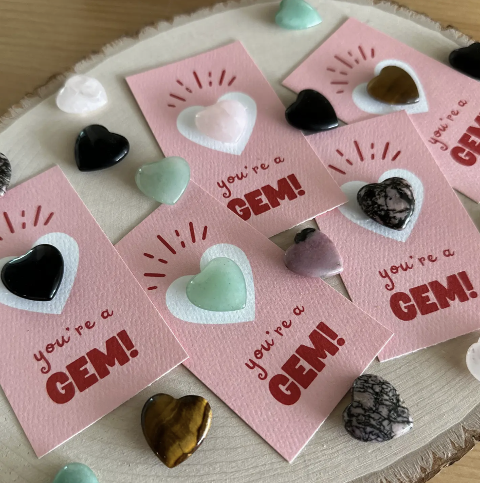 Crystal Heart Mini Gift Cards