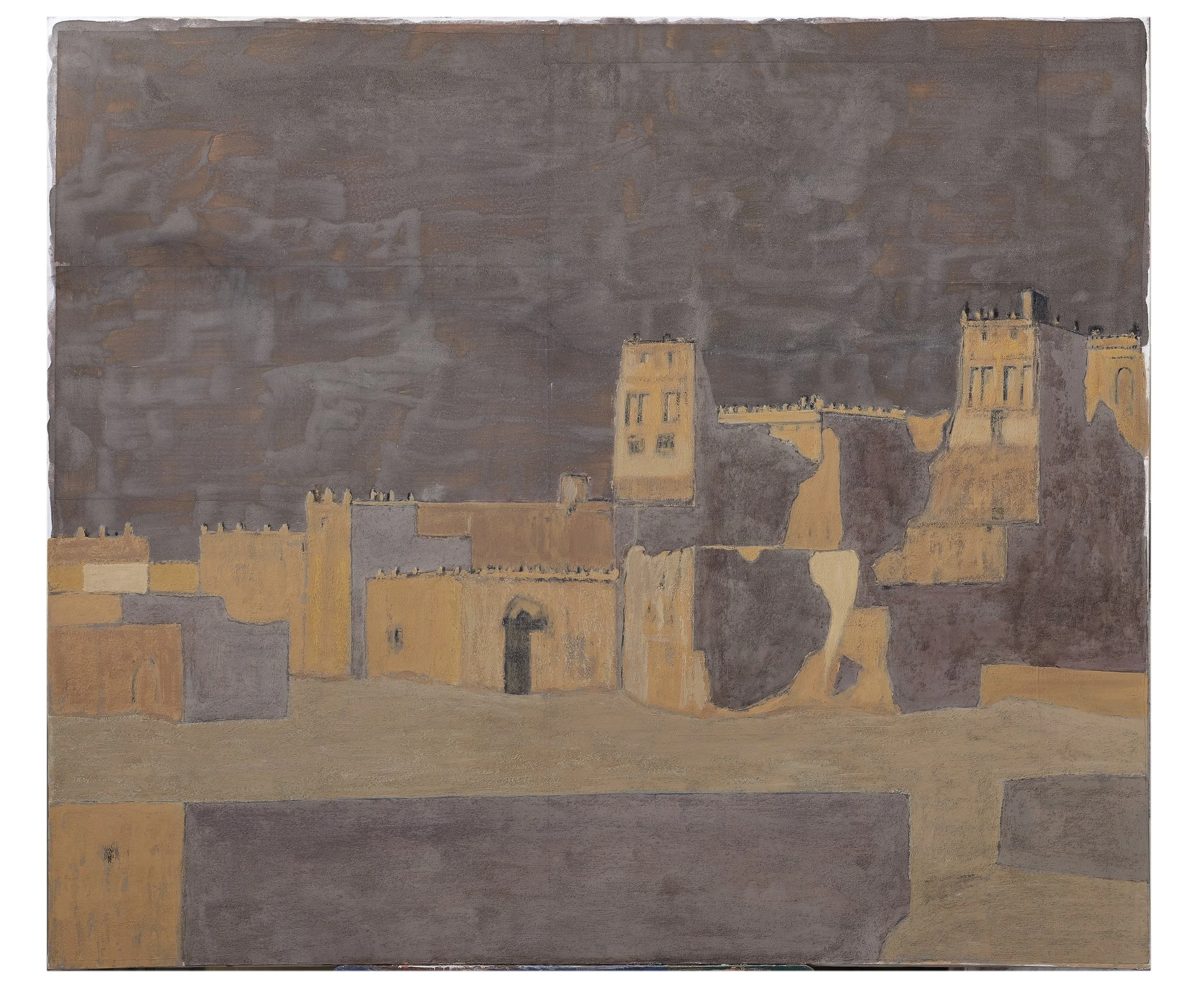 Kasbah di Tamdaght, 2026; tecnica mista su tela, cm 140 x 160  (Copia)