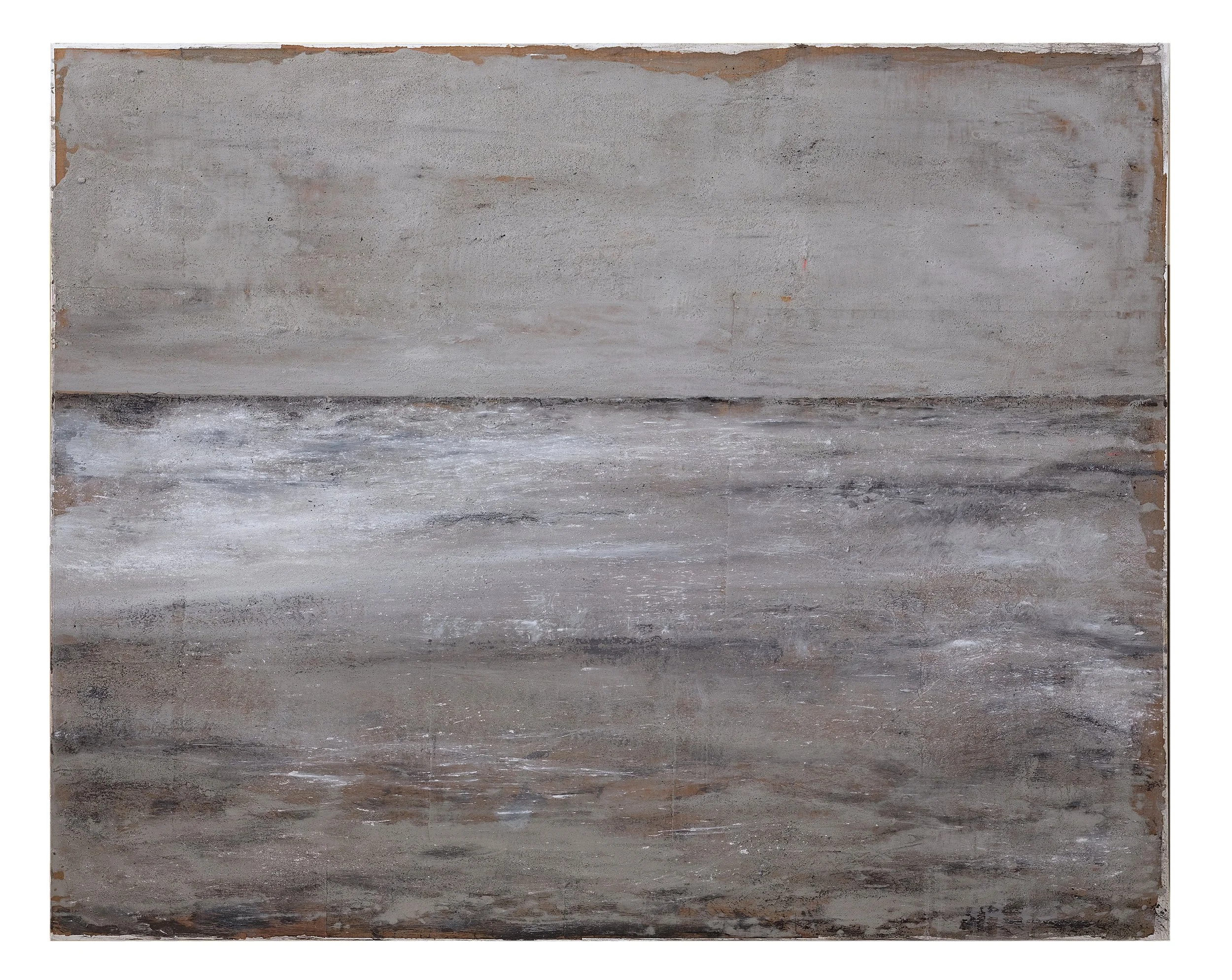 Oceano, 2026; tecnica mista su tela, cm 120 x 150