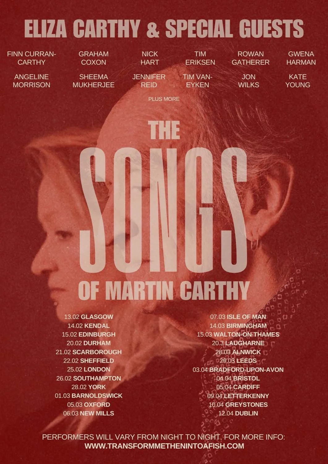 Songs of Martin Carthy — tour update and full performer listings